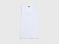 Базовая майка в рубчик, Белый