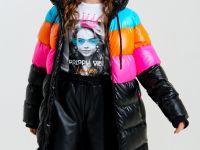 Пальто текстильное с полиуретановым покрытием для девочек