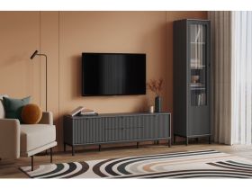 Витрина Трейвис 1-48x205 Графитовый