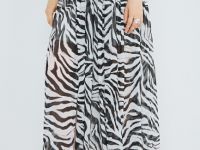 Юбка из шифона, Серый