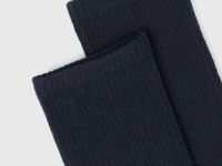 Высокие носки в рубчик, Синий