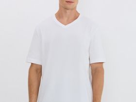 Футболка с V-вырезом, Белый