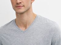 Футболка с V-образным вырезом, Серый