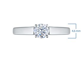 Классическое кольцо из серебра э0612кц10210204_white