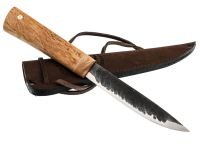 Нож Северный средний, сталь Х12 МФ, рукоять карельская береза, с откованным долом