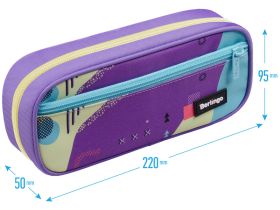 Пенал мягкий 1 отделение, 1 карман Berlingo "Fusion" 220*95*50 мм, полиэстер, откидная планка