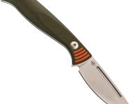 Туристический нож Kizer Evenki 1, сталь AEB-L, рукоять Orange/Green G10
