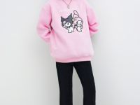 Толстовка с принтом для девочек, Розовый
