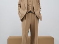 Широкие брюки, Бежевый