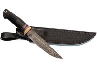 Авторский нож Носорог , сталь мозаичный дамаск, подарочная шкатулка