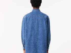 Женская джинсовая рубашка Lacoste оверсайз