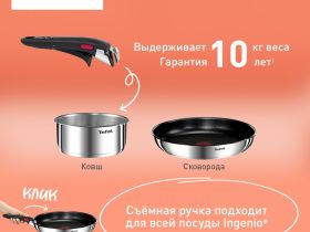 Набор посуды Tefal Ingenio Emotion из 5 предметов 16/20/22/28 см L897S574