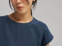 Трикотажное платье со льном