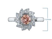 Классическое кольцо из белого золота э0912кц11190200_pink