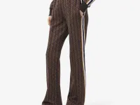 Женские расклешенные спортивные брюки Lacoste с монограммой