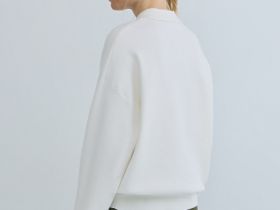 Джемпер с воротником поло на молнии, Бежевый