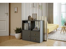 Стеллаж Кейн 6-75x75 Графитовый