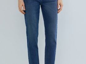 Джинсы Mom с высокой посадкой, Синий