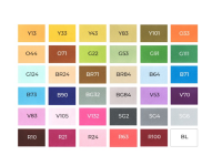 Набор маркеров Sketchmarker Basic 1 set 36 Базовые оттенки сет 1 (36 маркеров + сумка органайзер)