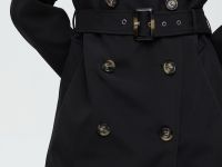 Двубортный тренч с поясом