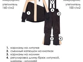 Комплект текстильный с полиуретановым покрытием для мальчиков: куртка, брюки