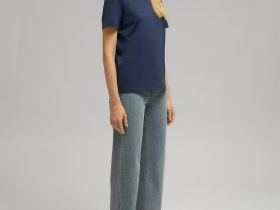 Футболка прямого кроя из мерсеризованного хлопка