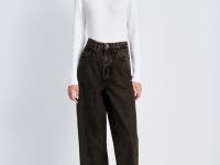 Джинсы wide leg fit женские