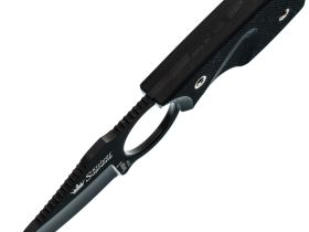 Шейный нож Kizlyar Supreme Amigo X, сталь D2, рукоять G10, черный