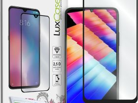 Защитное стекло LuxCase для Infinix HOT 30i с чёрной рамкой