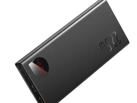 Внешний аккумулятор Baseus Adaman Metal Digital Display Quick Charge 10000mAh 22.5W (черный) (PPADM10S)