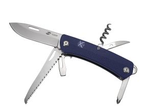 Нож перочинный Stinger 103 мм, 10 функций, синий, в блистере