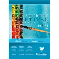 Блокнот для акварели, склейка Clairefontaine "Etival" 21х29,7 см 10 л 200 г холодного прессования
