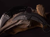 Нож с фиксированным клинком керамбит Extrema Ratio K-TALON, сталь N690, рукоять алюминий, черный