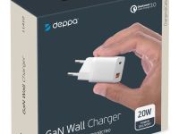 Сетевое зарядное устройство Deppa USB-C + USB-A, PD 3.0, QC 3.0, GaN, 20 Вт белый