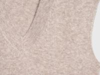 Укороченный вязаный жилет, Бежевый