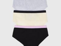 Трусы с принтом Hello Kitty для девочек, 3 шт., Серый