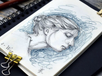 Скетчбук Maxgoodz "Pocket" 9х14 см, 32 л, 100 г Алый