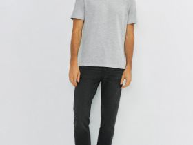 Футболка с V-образным вырезом, Серый