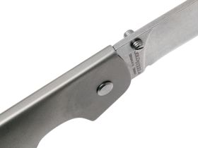 Нож складной Cold Steel Pocket Bushman, сталь 4116, рукоять нержавеющая сталь, серебристый