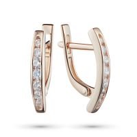Серьги из красного золота с бриллиантами э0201сг08200109