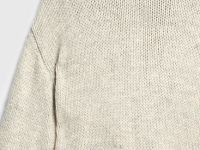 Вязаный джемпер с бахромой, Бежевый