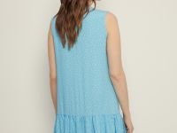 Сарафан силуэта трапеция с принтом в горошек