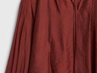 Блузка из тенселя с завязками, Оранжевый