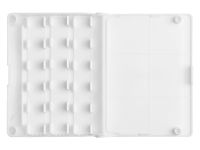 Пенал для акварели пластиковый Гамма, 12 кювет, белый, с палитрой