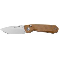 Складной нож Remette Rhino, сталь 14C28N, рукоять микарта, коричневый