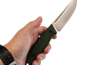 Нож Стрела, сталь VG-10, рукоять зеленая микарта