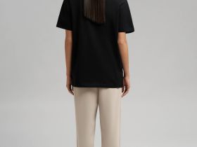 Футболка свободного кроя из мерсеризованного хлопка