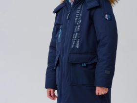 Пальто текстильное с полиуретановым покрытием для мальчиков