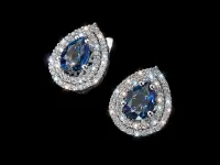 Серьги из белого золота с сапфирами э4758сг04210460