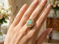 Кольцо из желтого золота с опалом э0327кц02260366_white